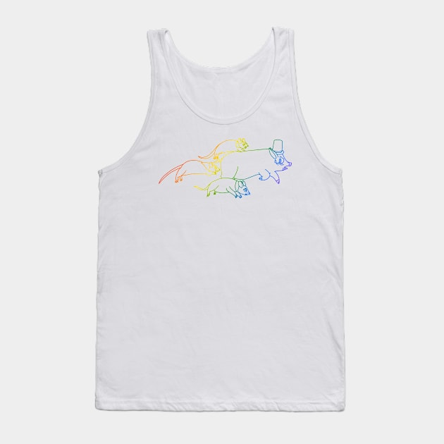 Don't Panic: Organize! (Rainbow Version 2) Tank Top by Rad Rat Studios